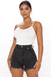 Pinch Me High Waisted Denim Shorts - Black Ins Street